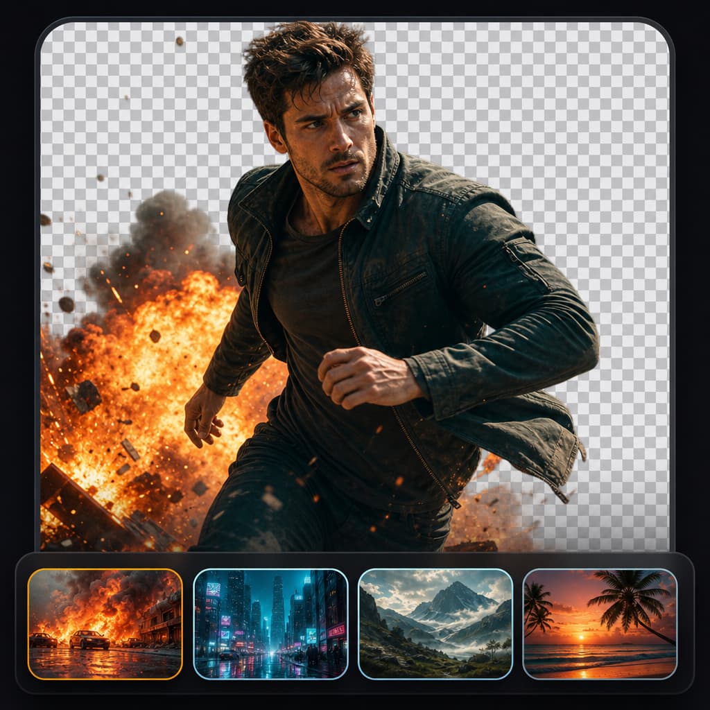 Replace Background tool preview